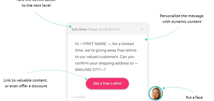 Ejemplo de estructura de los mensajes Headsup de Autopilot